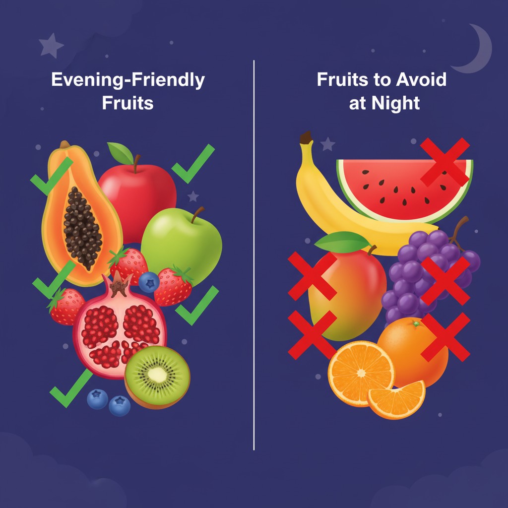 Low-sugar fruits safe for evening