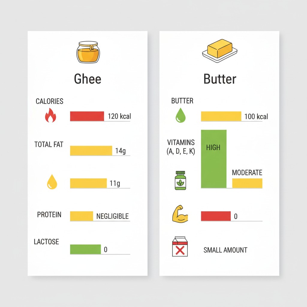 Nutritional comparison chart