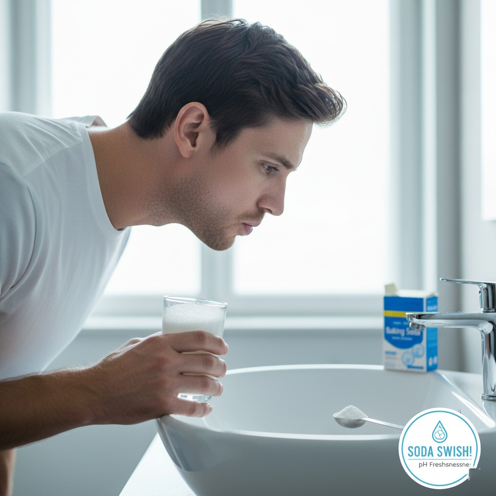 Baking soda mouth rinse