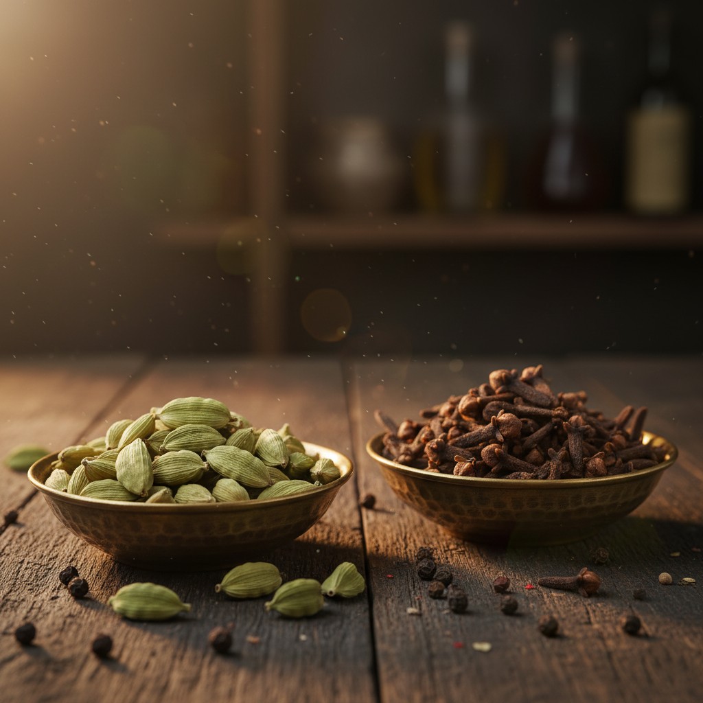 Cardamom and clove for fresh breath