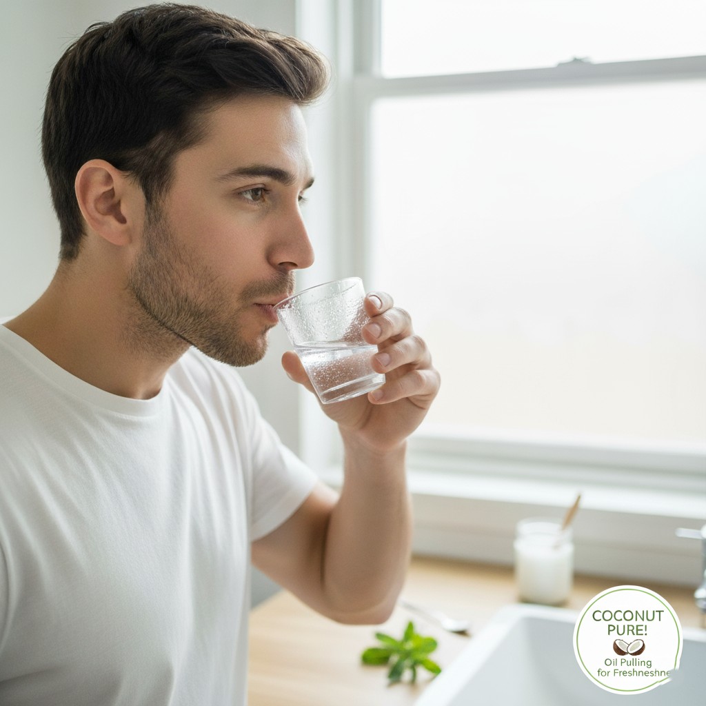 Coconut oil pulling ayurvedic practice