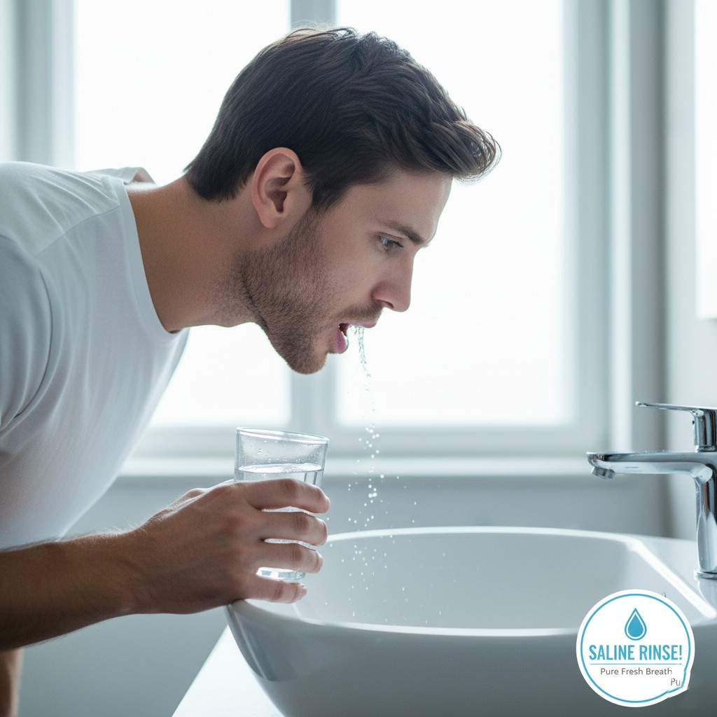 Salt water rinse for fresh breath
