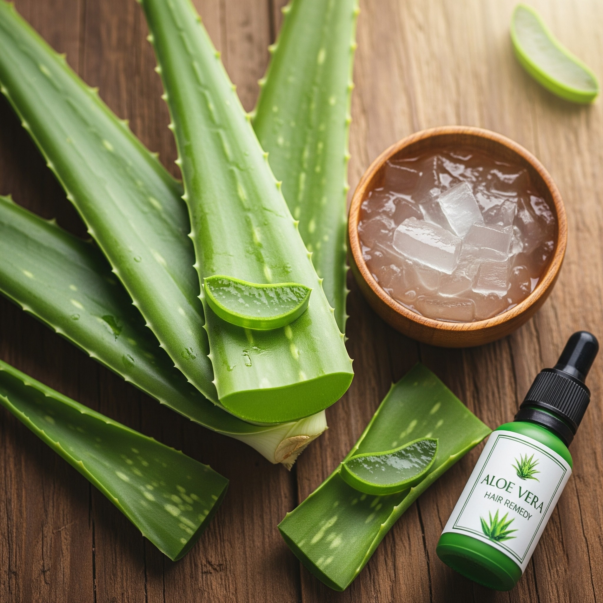 Aloe vera for scalp soothing