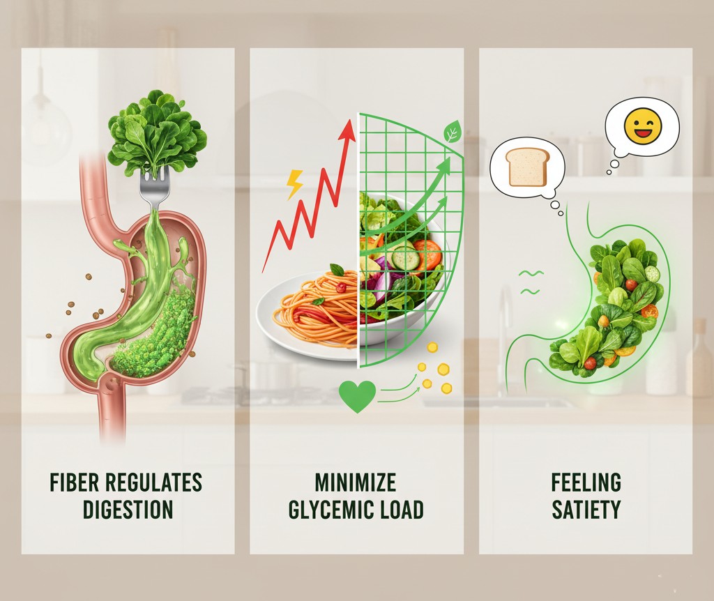 Fiber-rich salad vegetables